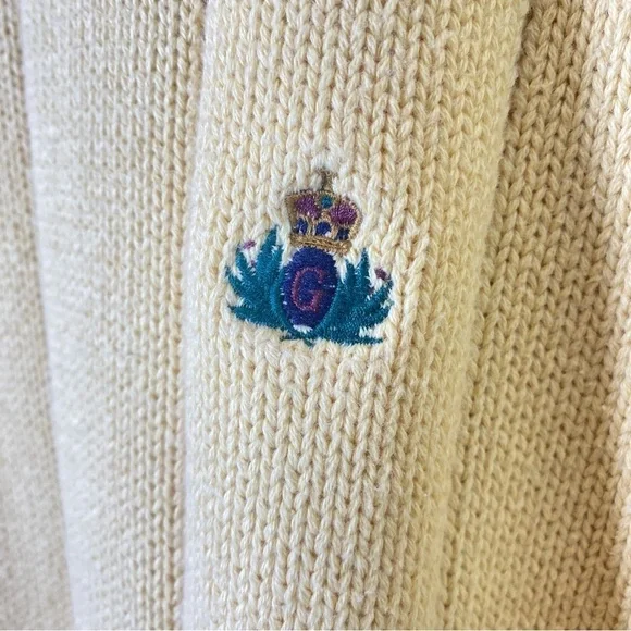 GANT Men's size Large Classic Crew Neck yellow pull-on long sleeve knit sweater - Picture 4 of 6